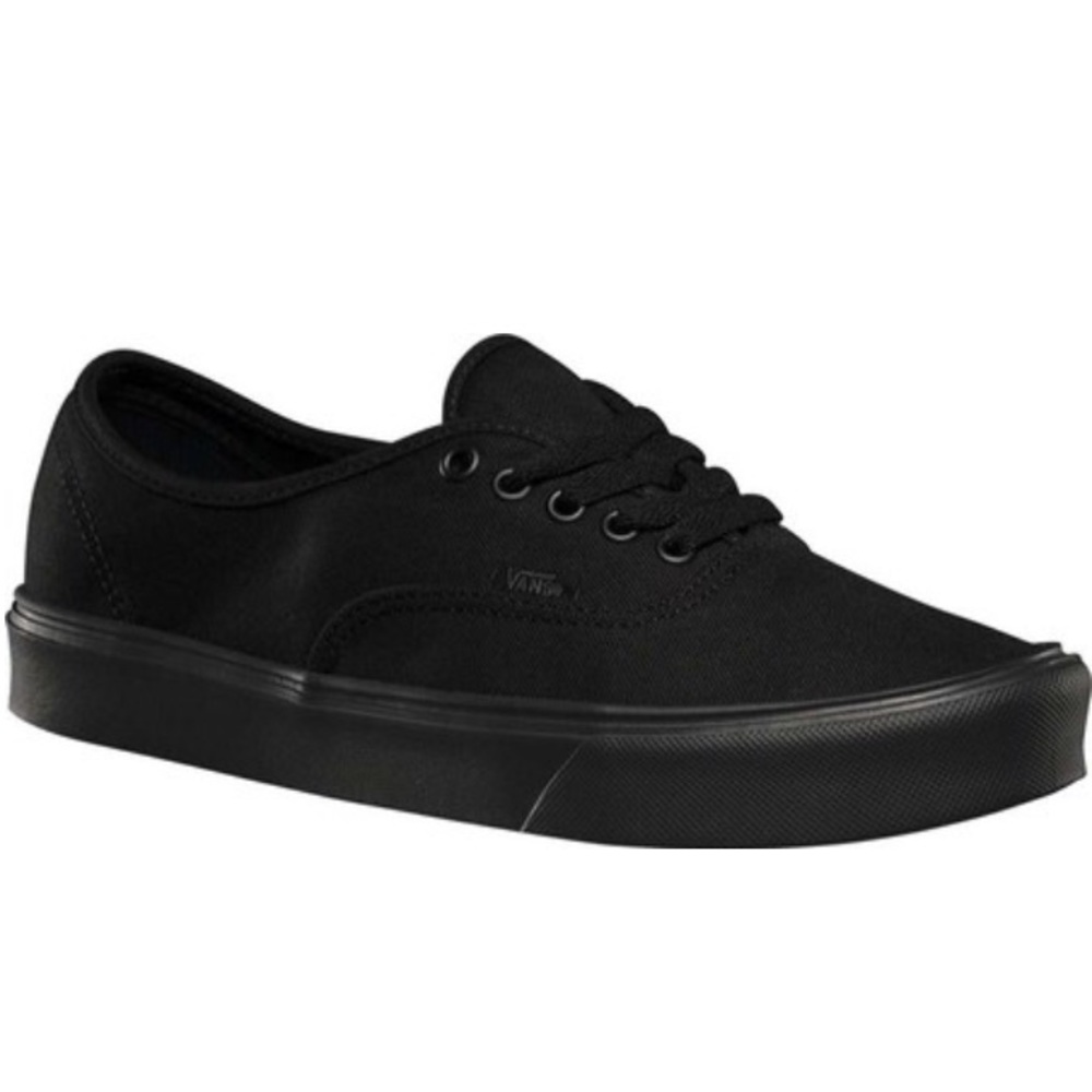All Black Authentic Vans